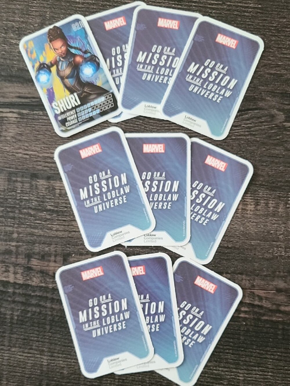 Marvel TRADING Cards 10 Pack Cards from Loblaws Go On A Mission Promotion 2024